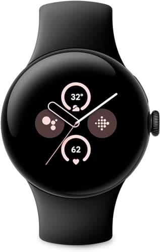 Google pixel Watch 2 (Wi-Fi) Matte Black with sport wristlet Obsidian