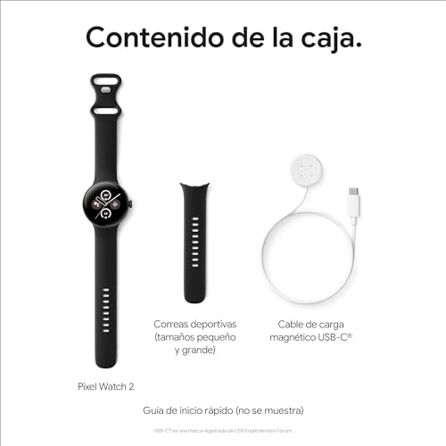 Google pixel Watch 2 (Wi-Fi) Matte Black with sport wristlet Obsidian