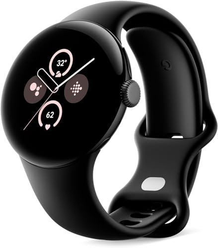 Google pixel Watch 2 (Wi-Fi) Matte Black with sport wristlet Obsidian