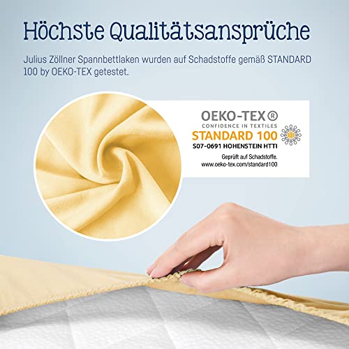 Julius Zöllner fitted sheet 70x140cm for cot Jersey banana (8320147200)
