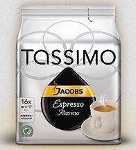 Tassimo T-Disc Jacobs Espresso Ristretto Kaffeekapseln, 48er-Pack (3x 16 Stück)