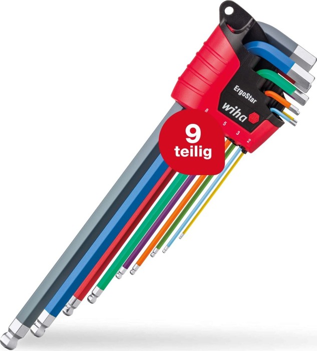 Wiha ErgoStar SB 369E 9F Innensechskant Winkelschlüsselsatz, 9-tlg. (41484)