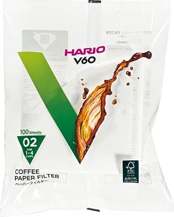 Hario V60 filter papers 02 W 1x100 white, 100 pieces (VCF-02-100W)