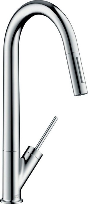 Hansgrohe AXOR Starck 270 with pull-out spray brushed black chrome (10821340)