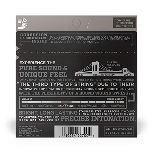 D'Addario XL Half Rounds regular Light (EHR310)