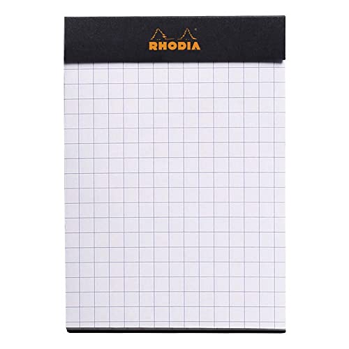Rhodia Basics notepad N°11 black A7 checkered, 80 sheets (112009C)