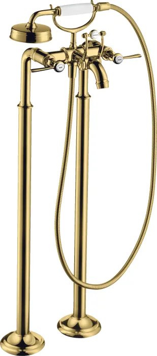 Hansgrohe AXOR Montreux 2-grip bathtub tap floor-standing with lever handles polished gold optic (16553990)