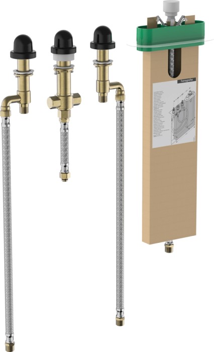 Hansgrohe AXOR Uno single lever manual bath mixer with zero handle polished brass (45405930)
