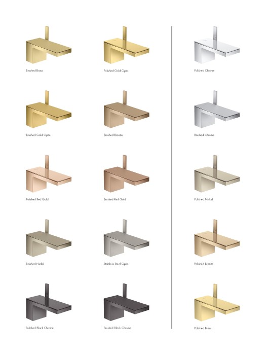 Hansgrohe AXOR Uno bathroom sink tap 200 with zero handle for Aufsatzwaschtische and drain set brushed brass (45003950)