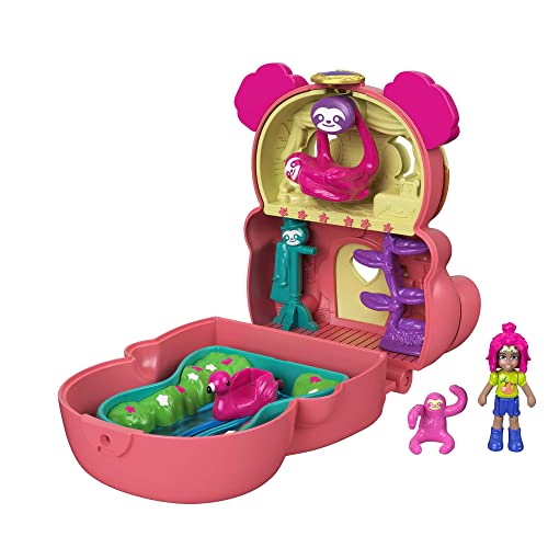 Mattel Polly Pocket Flip & Find Sloth Compact (GTM59)