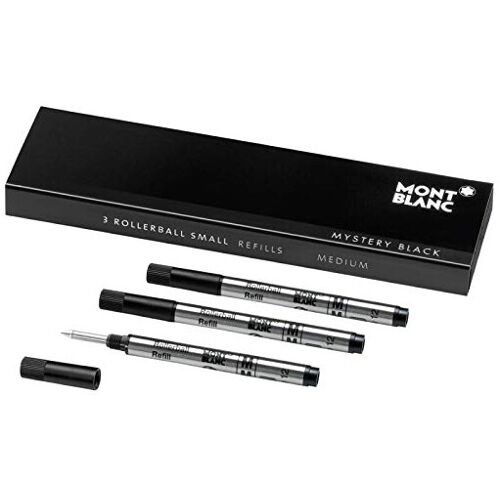 Montblanc Rollerball Small Refills Rollerballmine RB M mystery black, 3er-Pack (107323)