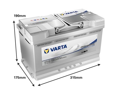 Professional Dual Purpose AGM Leisure Battery LA80 12V 80AH