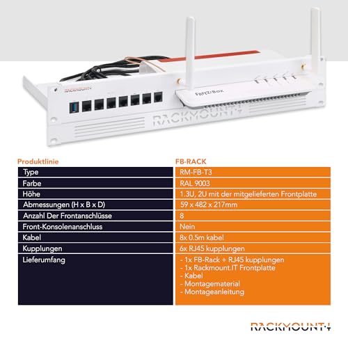 Rackmount.IT Rackmount kit for FRITZ!Box 6660/6890/7590, 1.3U/2U (RM-FB-T3)