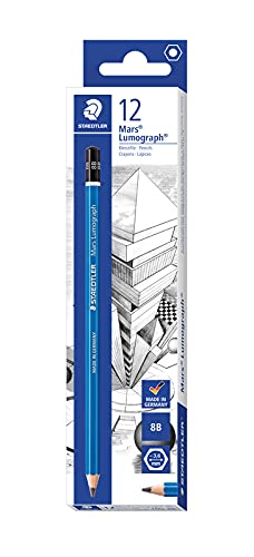 Staedtler Mars Lumograph 100 Bleistift 8B blau, 12er-Pack (100-8B)