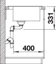 Blanco Pleon 5 InFino installation basin centered with drain remote champagne (523682)