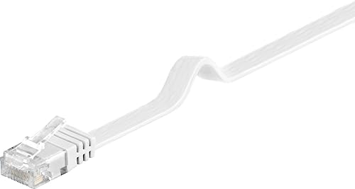 goobay Flach-Patchkabel, Cat6, U/UTP, RJ-45/RJ-45, 0.5m, weiß (95150)