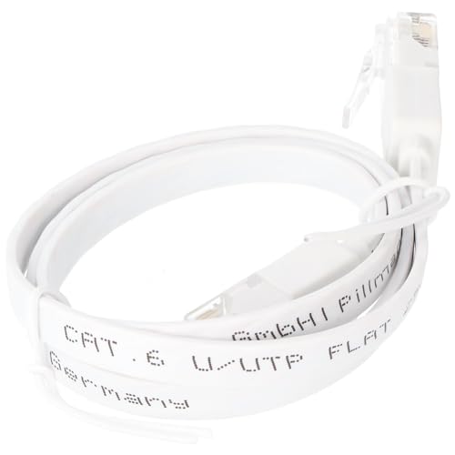 goobay Flach-Patchkabel, Cat6, U/UTP, RJ-45/RJ-45, 0.5m, weiß (95150)