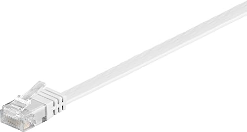 goobay Flach-Patchkabel, Cat6, U/UTP, RJ-45/RJ-45, 0.5m, weiß (95150)
