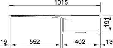 Blanco Claron 400/550-T-IF InFino installation basin left stainless steel (521599)