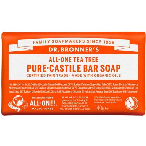 Dr Bronner's Dr Bronner&apos;s All-One Tea Tree Pure-Castile Bar Soap - 140g