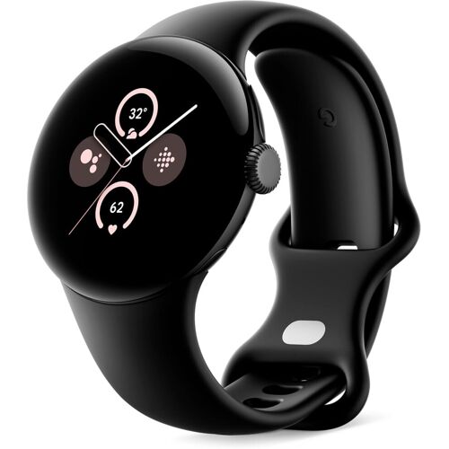 Google pixel Watch 2 (Wi-Fi) Matte Black with sport wristlet Obsidian
