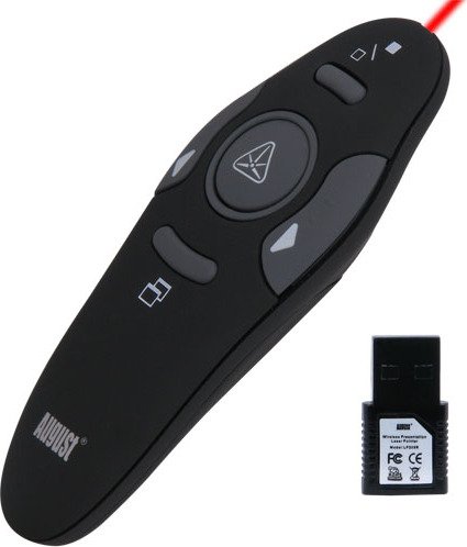 August LP205R Presenter with Laser pointer black, USB