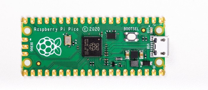 Raspberry Pi Pico board, without Header