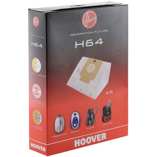 Hoover Genuine H64 Paper Bag for the Freespace, Sprint, Flash Cylinders