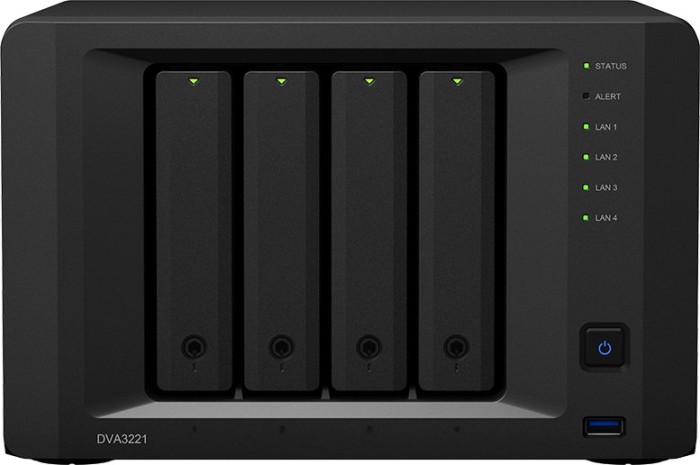Synology Deep Learning NVR DVA3221 32-Kanal 2TB, Netzwerk-Videorecorder