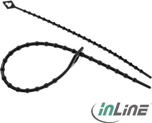 InLine ball cable tie, 100mm, 100 pieces, black (59977C)