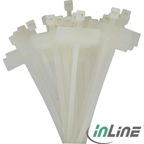 InLine cable tie, 100mm, 2.5mm, 100 pieces, marking field transverse 8x24mm (59967A)