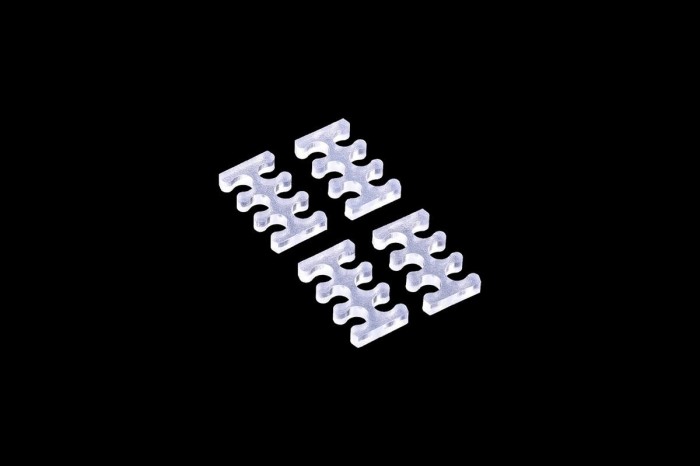 Alphacool Eiskamm X6, cable comb 3mm clear, 4-pack (24743)