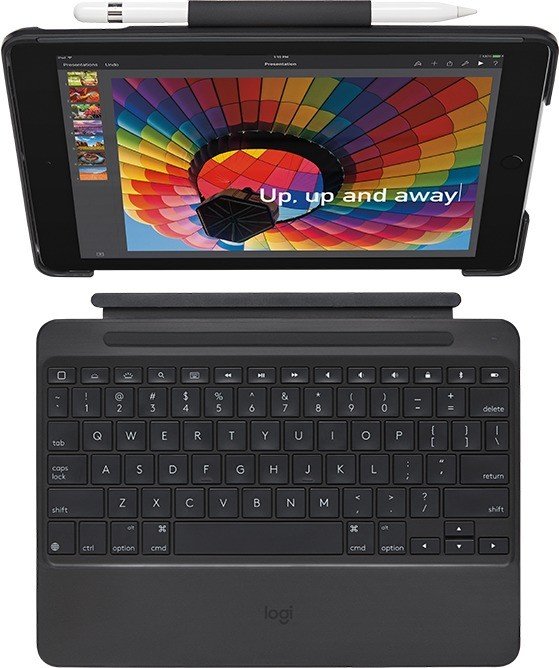 Logitech Slim Combo, KeyboardDock for Apple iPad 9.7" black, FR (920-009042)