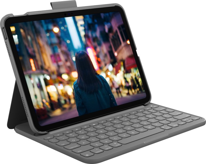 Logitech Slim Folio, KeyboardDock for iPad 10 2022, grey, DE (920-011423)