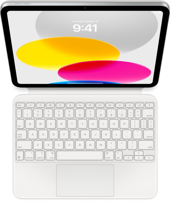 Apple Magic Keyboard Folio, KeyboardDock for iPad 10, white, US [2022] (MQDP3LB/A)