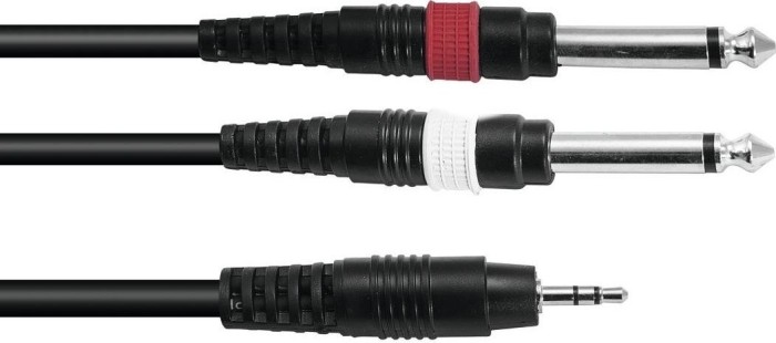 Omnitronic adapter cable 3.5mm jack/2x jack 1.0m (3022515B)