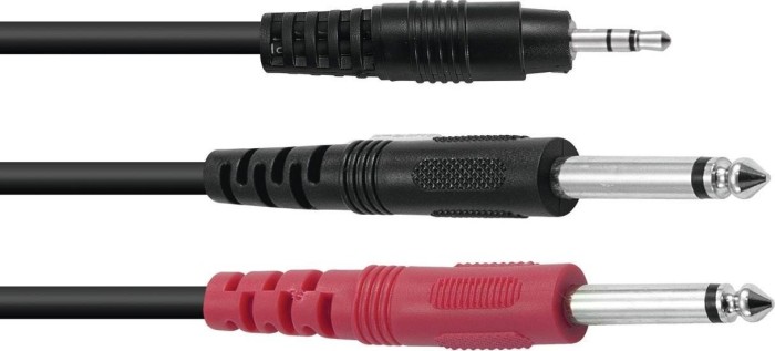 Omnitronic adapter cable 3.5mm jack/2x jack ECO 3.0m (30225235)