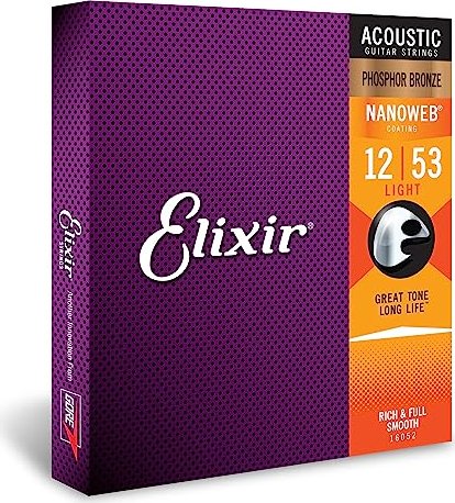 Elixir Acoustic Phosphor Bronze Nanoweb Light (16052)