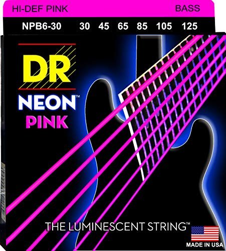 DR Strings Neon Pink Bass Medium 6-string (NPB6-30)