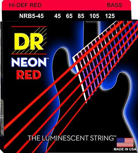 DR Strings Neon Red Bass Medium 5-string (NRB5-45)