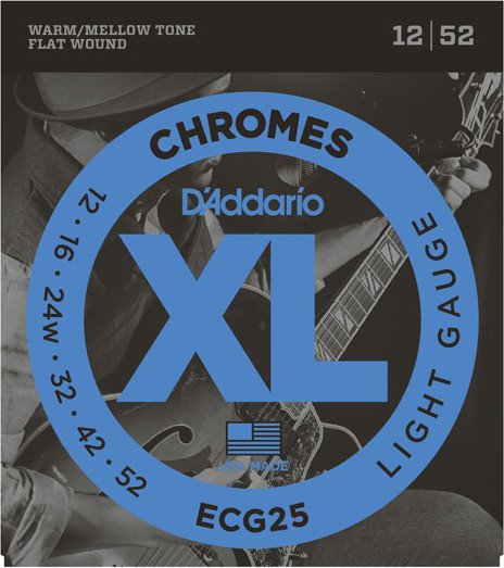 D'Addario XL Chromes Flat Wound Light (ECG25)