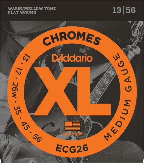 D'Addario XL Chromes Flat Wound Medium (ECG26)