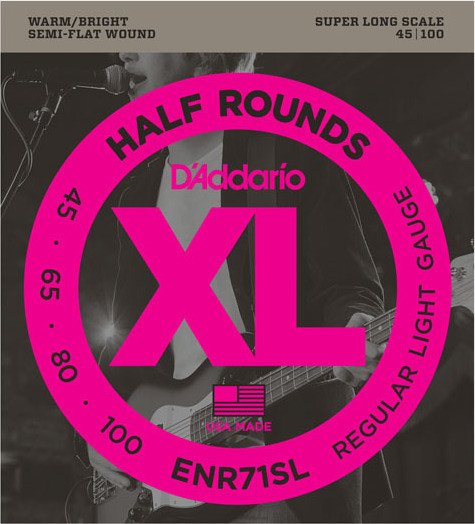 D'Addario XL Half Rounds Bass regular Light, Super Long Scale (ENR71SL)