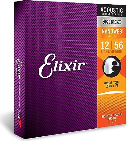 Elixir Acoustic 80/20 Bronze Nanoweb Light-Medium (11077)