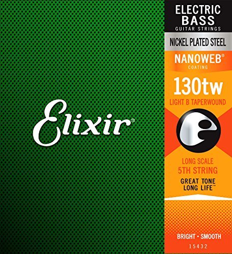 Elixir Electric Bass Nickelwound Nanoweb Light B Long Scale TaperWound (15432)