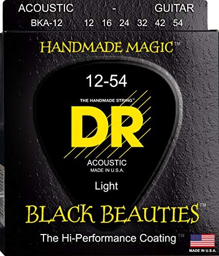 DR Strings Black Beauties Acoustic Light (BKA-12)