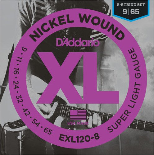 D'Addario XL nickel Wound 8-string Super Light (EXL120-8)