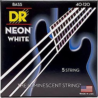 DR Strings Neon white Bass Light 5-string (NWB5-40)