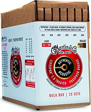 Martin Authentic Acoustic Lifespan Phosphor Bronze Light (MA540T)