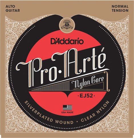 D'Addario Pro-Arté Nylon Core Alto Guitar, normal Tension (EJ52)